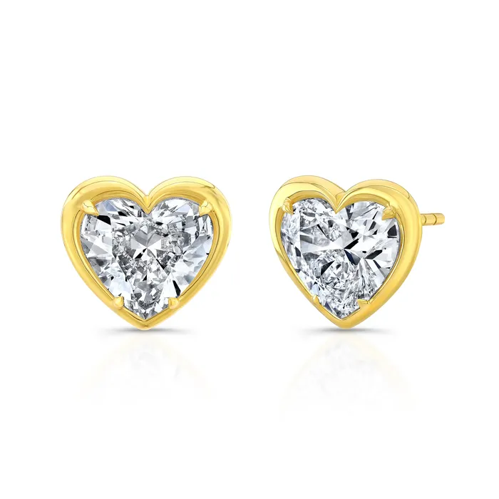 Earrings Rahaminov Diamonds Heart Shape Diamond Stud Earrings 302TW