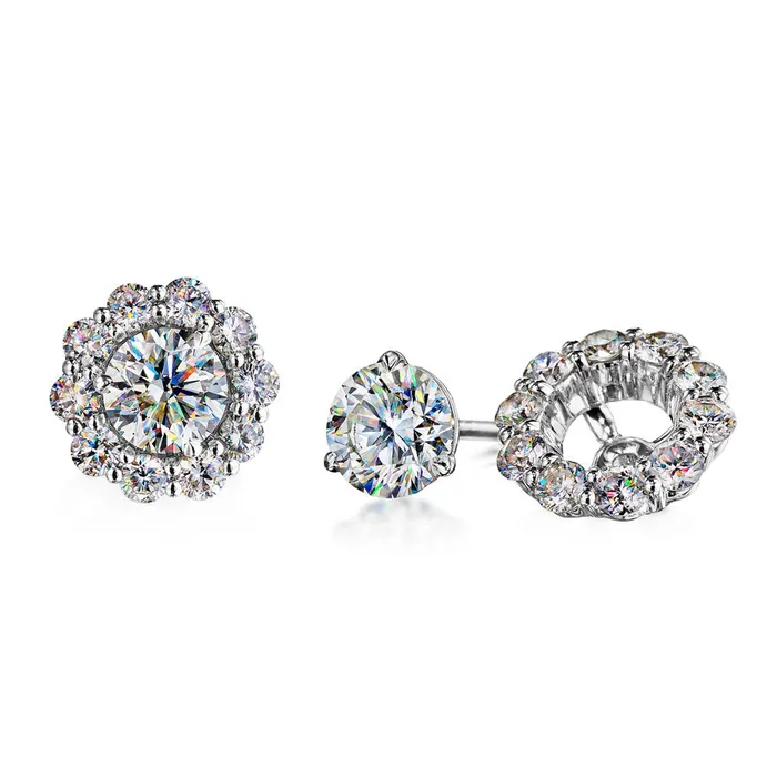 FACETS OF FIRE 14KWG 056CTW FOF DIA EARRING JACKETS FOR 15CTW Earrings