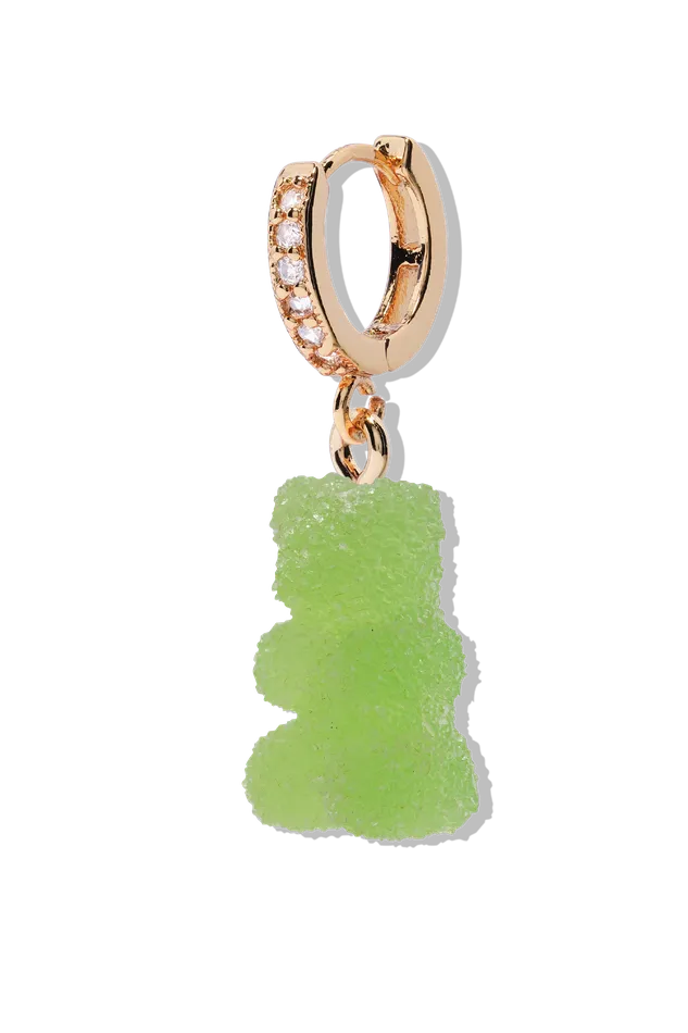 Fizzy Nostalgia Bear hoop Sour Apple Crystal Haze Jewelry EU Earrings