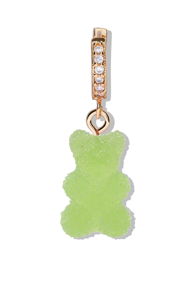 Fizzy Nostalgia Bear hoop Sour Apple Crystal Haze Jewelry EU Earrings