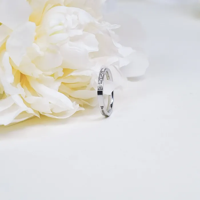 Forever Truth Be anxious For Nothing Silver CZ Ring Rings