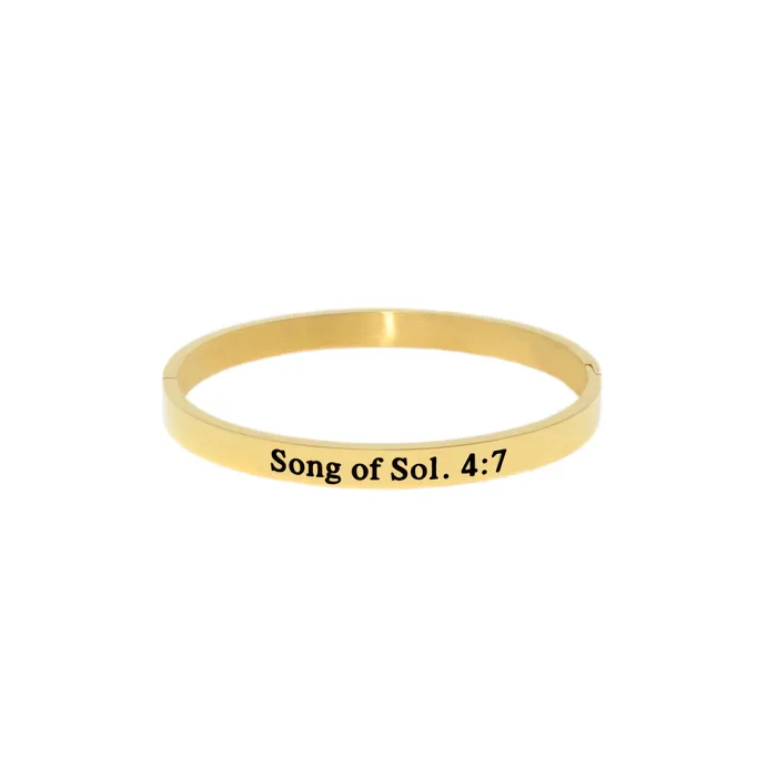 Forever Truth Bracelets You Are Beautiful Gold Bangle Bracelet