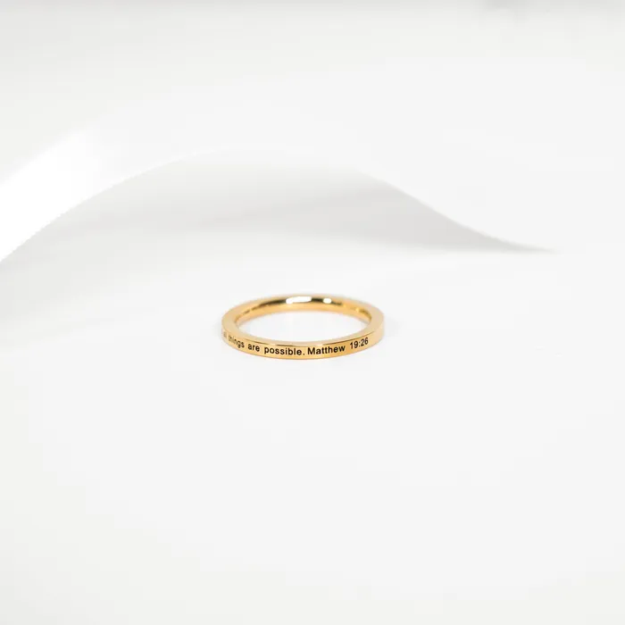 Forever Truth Rings With God All Things Are Possible Thin Ring