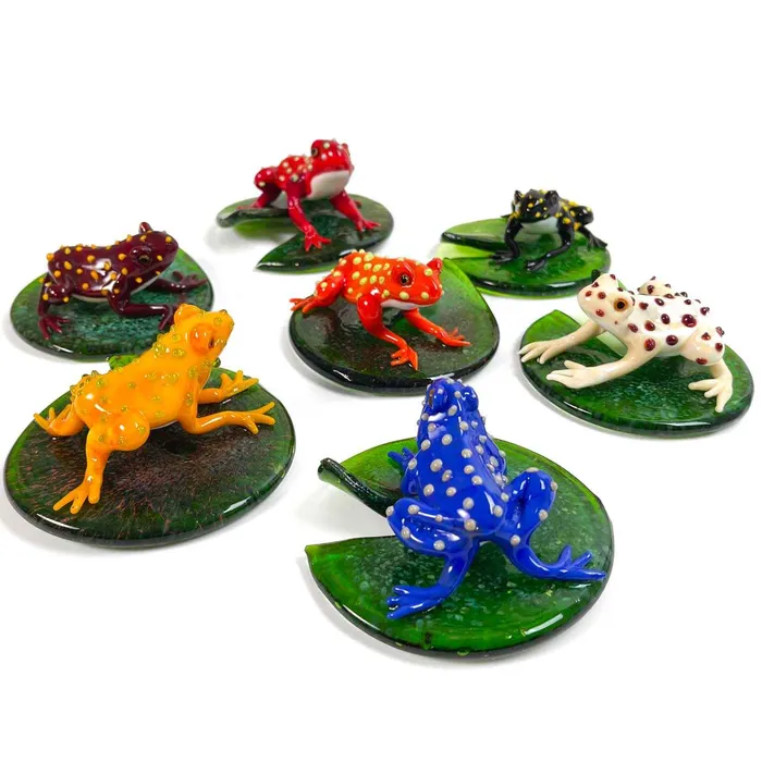 Frog on a Water Lily Leaf Murano Glass Vianello Mauro Necklaces