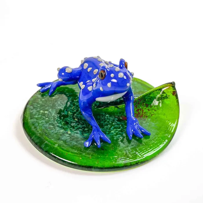 Frog on a Water Lily Leaf Murano Glass Vianello Mauro Necklaces