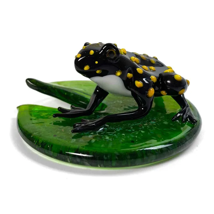 Frog on a Water Lily Leaf Murano Glass Vianello Mauro Necklaces