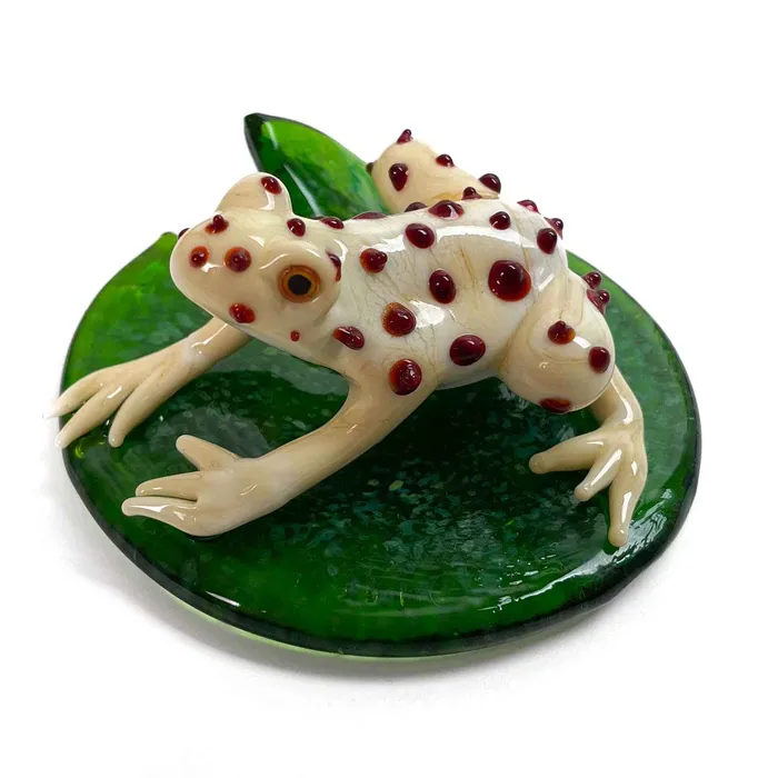 Frog on a Water Lily Leaf Murano Glass Vianello Mauro Necklaces