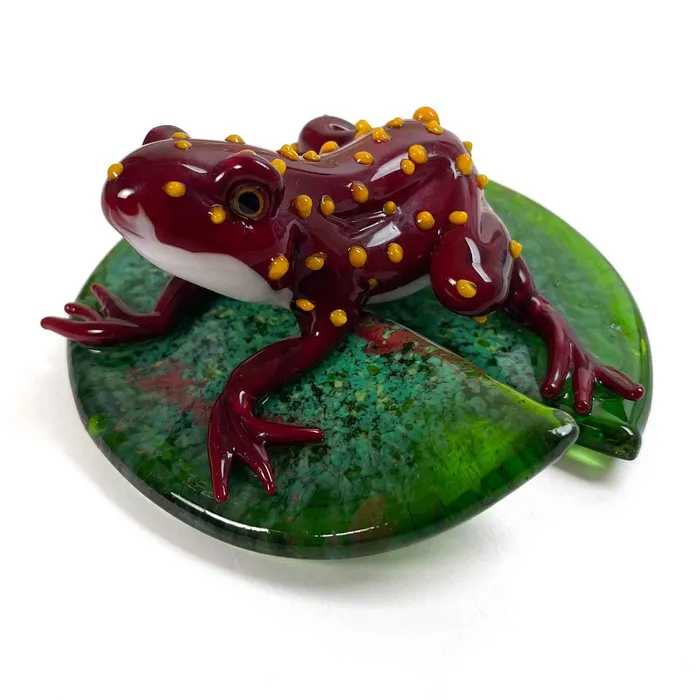 Frog on a Water Lily Leaf Murano Glass Vianello Mauro Necklaces