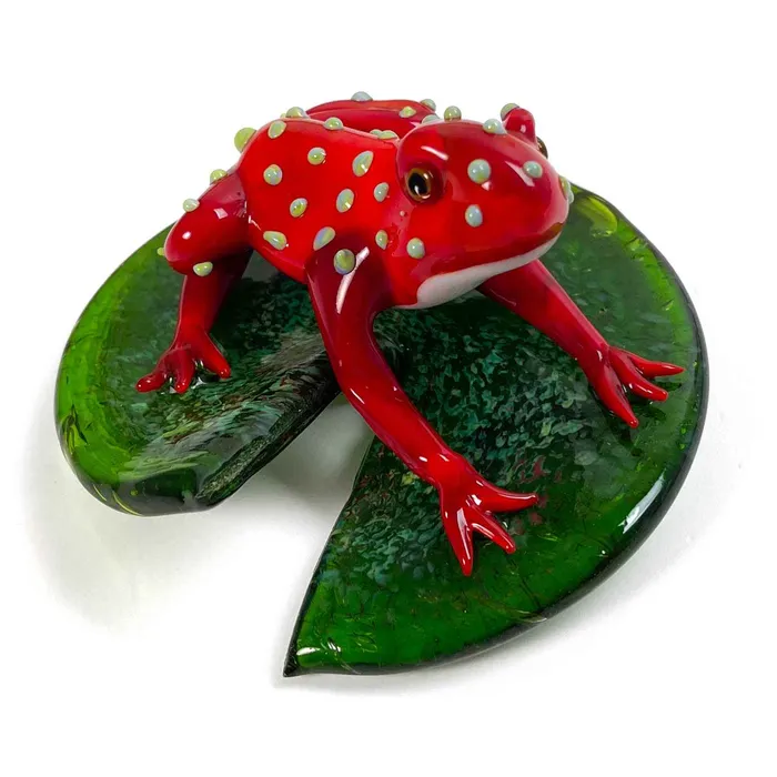 Frog on a Water Lily Leaf Murano Glass Vianello Mauro Necklaces