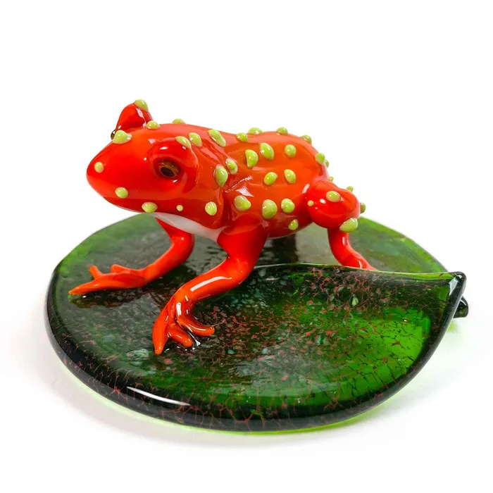 Frog on a Water Lily Leaf Murano Glass Vianello Mauro Necklaces