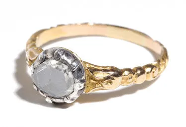Georgian Rose Cut Diamond Ring Bell Bird Antiques Rings