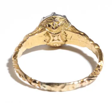 Georgian Rose Cut Diamond Ring Bell Bird Antiques Rings