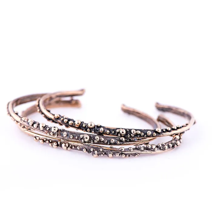 Giardinoblu Bracelets Antique Bronze Bracelet Stacking Cuff