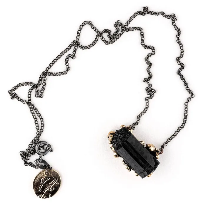 Giardinoblu Necklaces Black Tourmaline Necklace One of a Kind