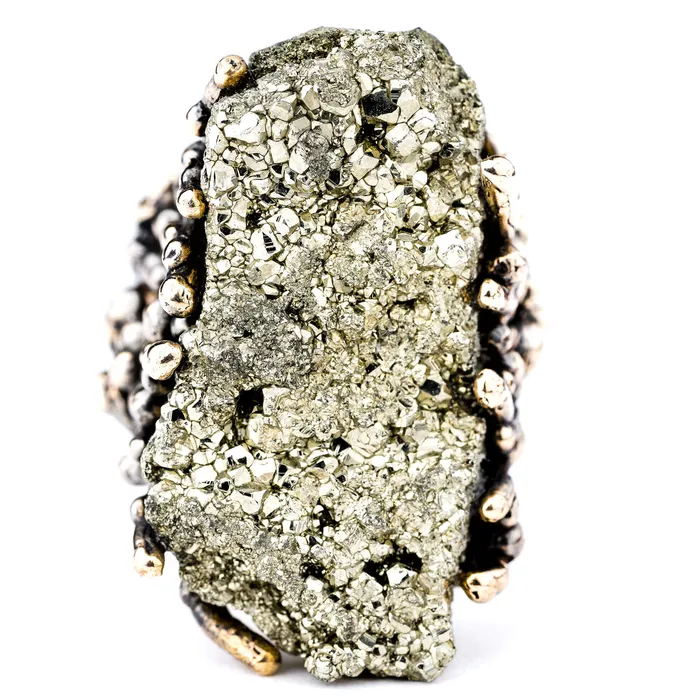 Giardinoblu Rings Pyrite Ring One of a Kind Bespoke Statement