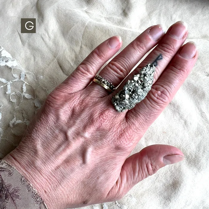 Giardinoblu Rings Pyrite Ring One of a Kind Bespoke Statement