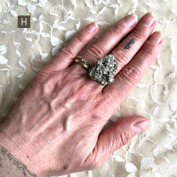 Giardinoblu Rings Pyrite Ring One of a Kind Bespoke Statement