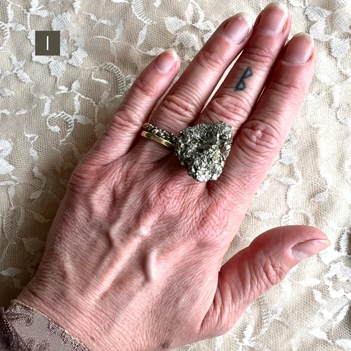 Giardinoblu Rings Pyrite Ring One of a Kind Bespoke Statement