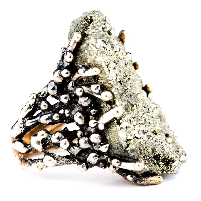 Giardinoblu Rings Pyrite Ring One of a Kind Bespoke Statement