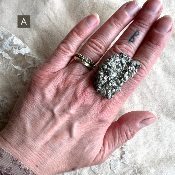 Giardinoblu Rings Pyrite Ring One of a Kind Bespoke Statement
