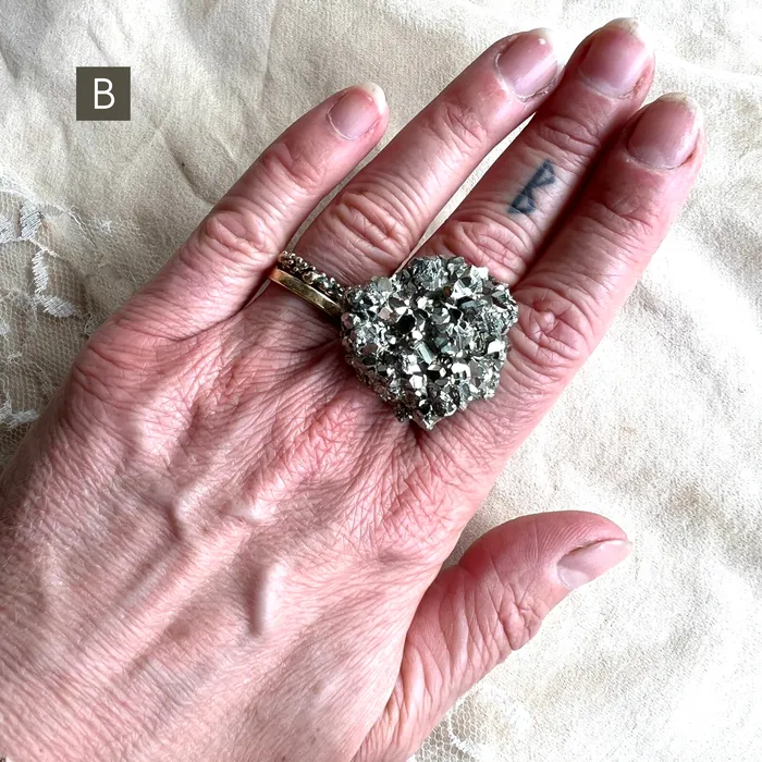 Giardinoblu Rings Pyrite Ring One of a Kind Bespoke Statement