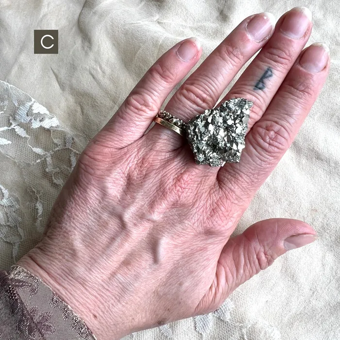 Giardinoblu Rings Pyrite Ring One of a Kind Bespoke Statement