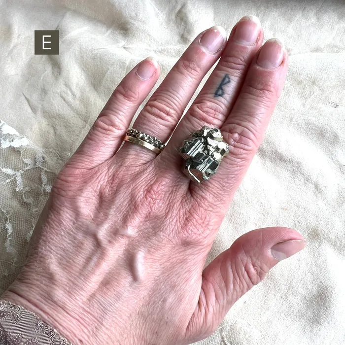 Giardinoblu Rings Pyrite Ring One of a Kind Bespoke Statement
