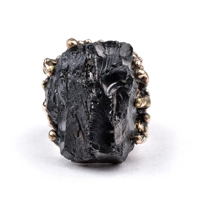 Giardinoblu Rings Silver Shungite Elite Shungite Statement Ring Made to Order 
