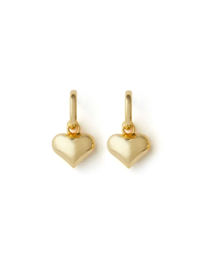Golden Heart earrings Crystal Haze Jewelry Earrings