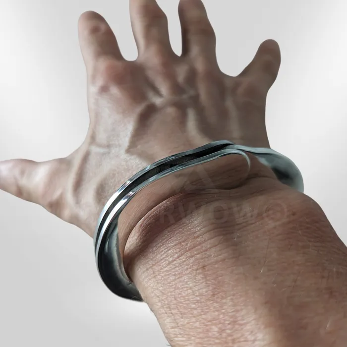 Handcuffs Bracelet Real HandCuff Look 925 Solid Sterling Silver silverwow Bracelets Handcuffs Bracelet Real HandCuff Look 925 Solid Sterling Silver silverwow Bracelets
