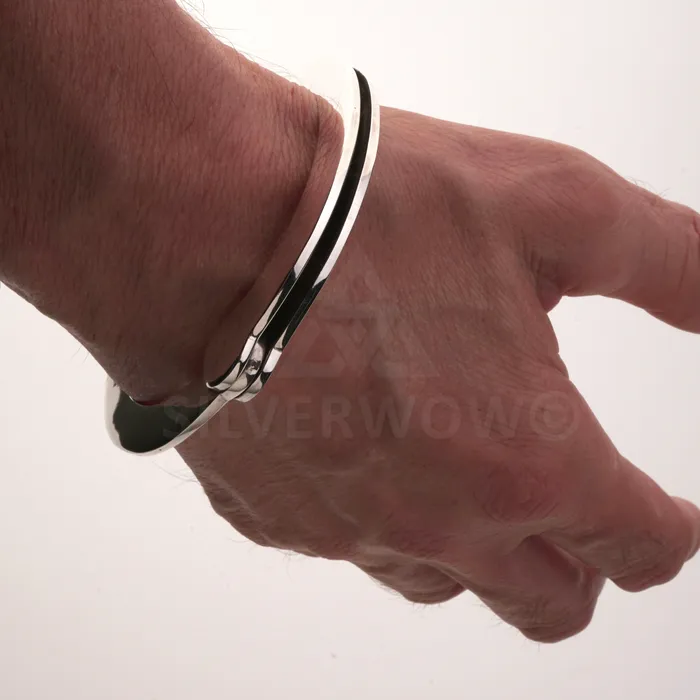 Handcuffs Bracelet Real HandCuff Look 925 Solid Sterling Silver silverwow Bracelets Handcuffs Bracelet Real HandCuff Look 925 Solid Sterling Silver silverwow Bracelets