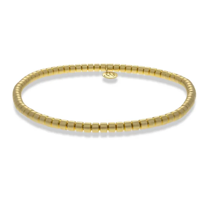 HULCHI BELLUNI Bracelets Brushed Flat Bead Stretch Bracelet