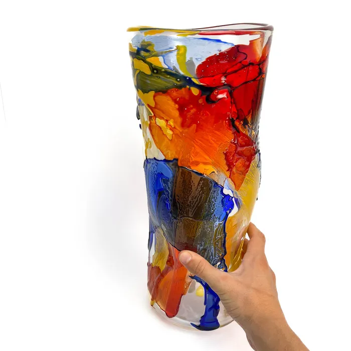 Hurricane Vase Tall Vetreria Badioli Earrings