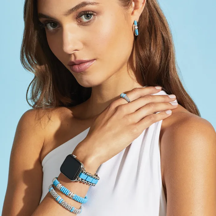 LAGOS Blue Caviar Four Station Diamond Caviar Bracelet 9mm Bracelets