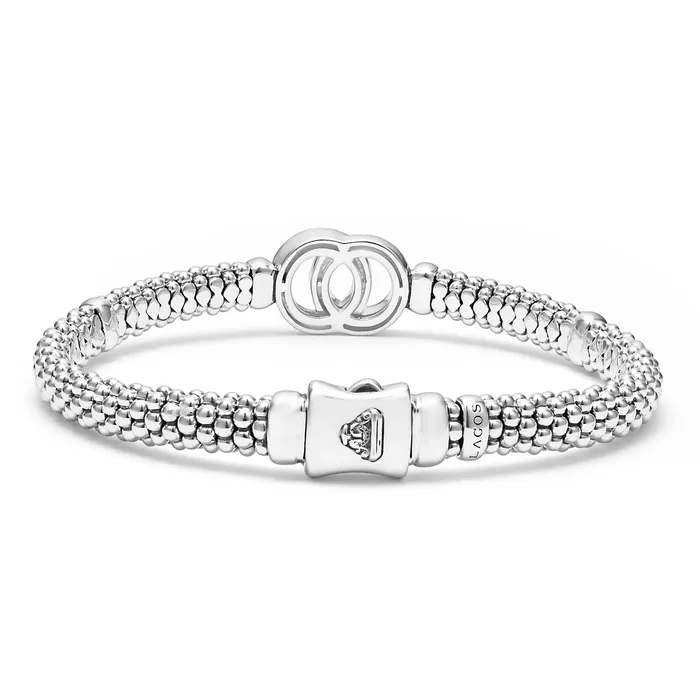 LAGOS Bracelets Signature Caviar TwoTone Interlocking Caviar Bracelet 6mm