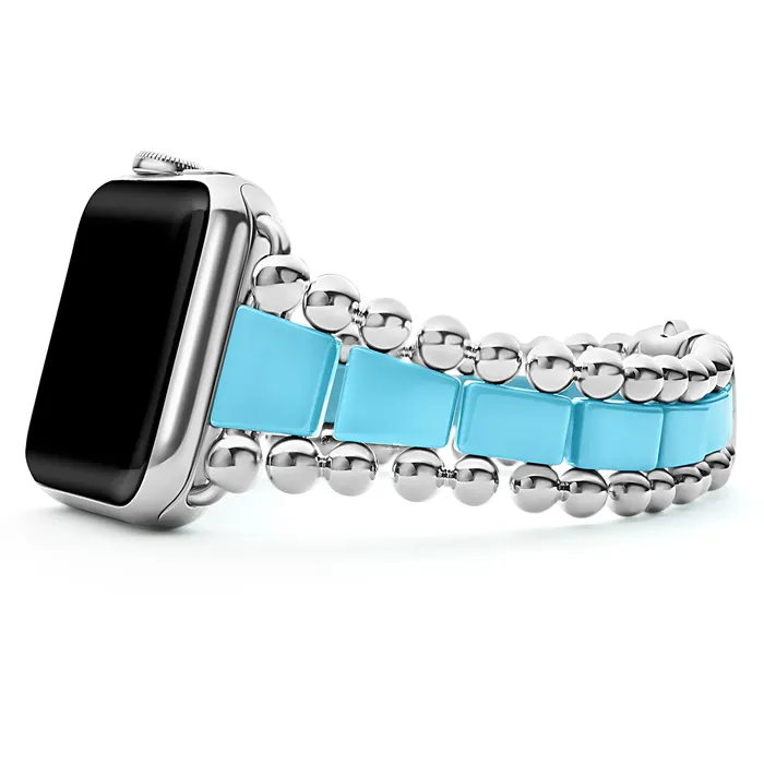 LAGOS Bracelets Smart Caviar Blue Ceramic and Stainless Steel Watch Bracelet4249mm