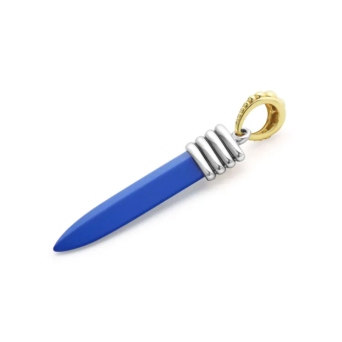LAGOS Earrings Anthem Matte Ultramarine Ceramic Blade Amulet