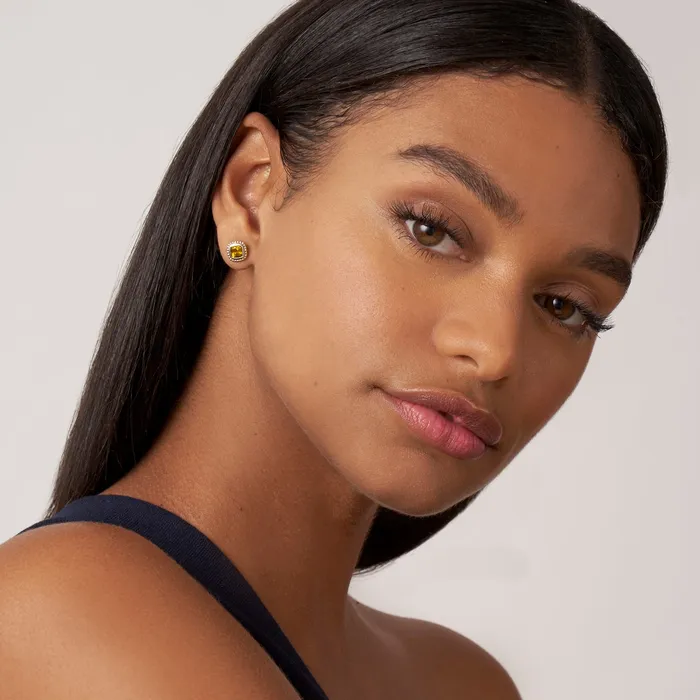 LAGOS Earrings Rittenhouse TwoTone Citrine Stud Earrings