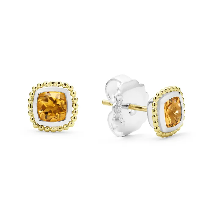 LAGOS Earrings Rittenhouse TwoTone Citrine Stud Earrings