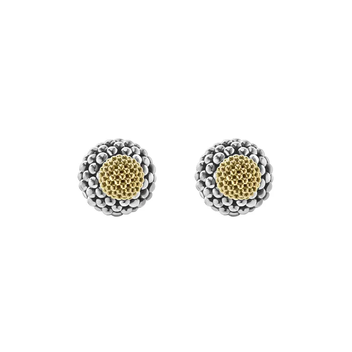 LAGOS Earrings Signature Caviar TwoTone Caviar FrontBack Earrings