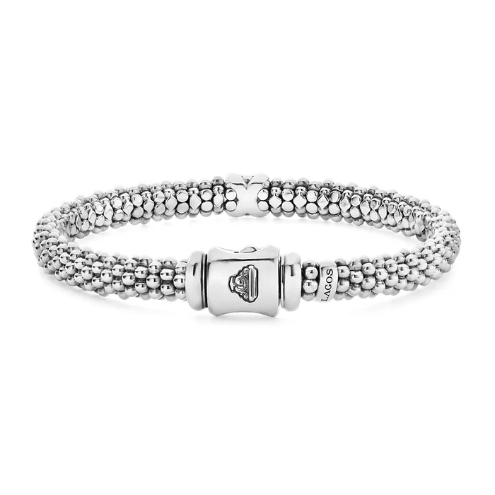 LAGOS Embrace Single Station X Silver Diamond Bracelet 6mm Bracelets