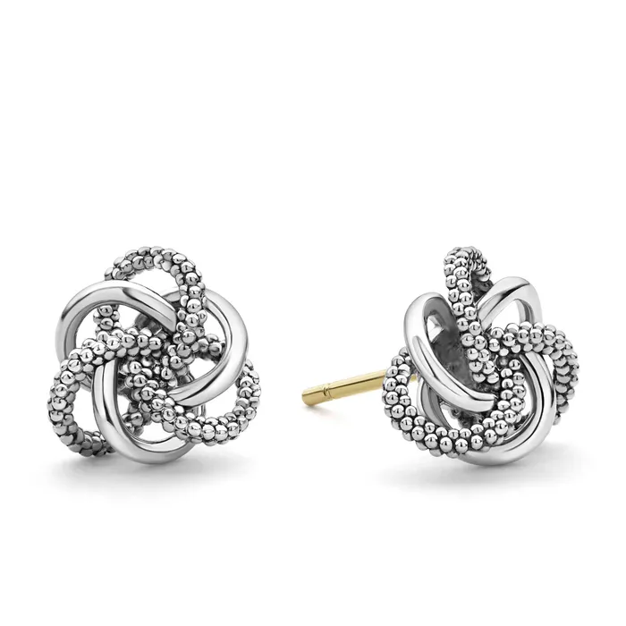 LAGOS Love Knot Small Silver Love Knot Stud Earrings Earrings