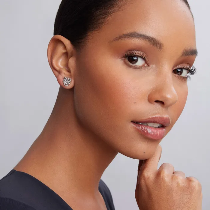 LAGOS Love Knot Small Silver Love Knot Stud Earrings Earrings