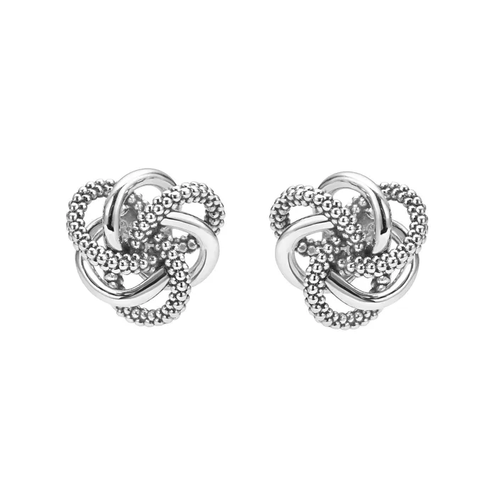 LAGOS Love Knot Small Silver Love Knot Stud Earrings Earrings