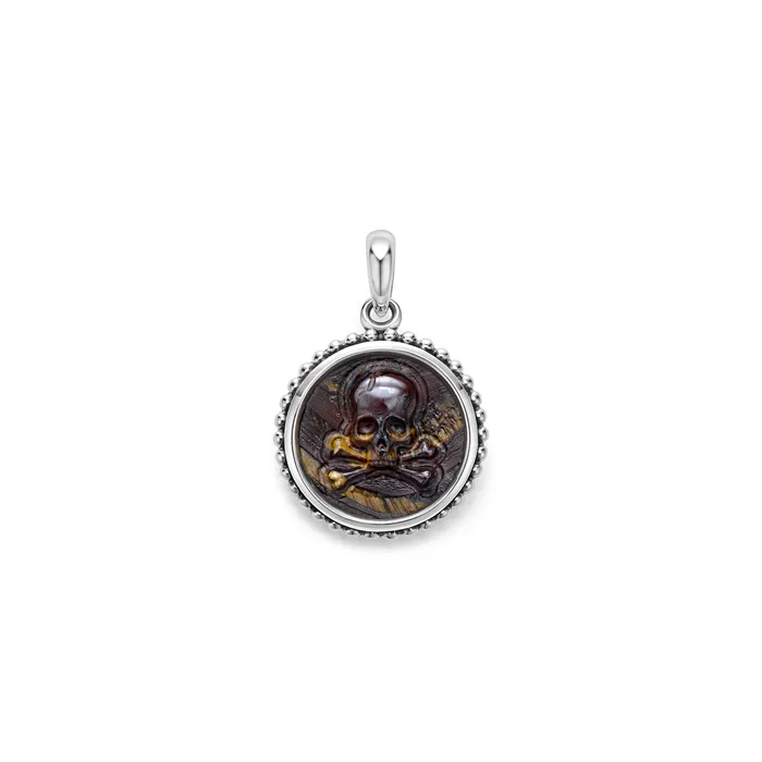LAGOS Rings Anthem Small Tiger Iron Skull Crossbone Amulet