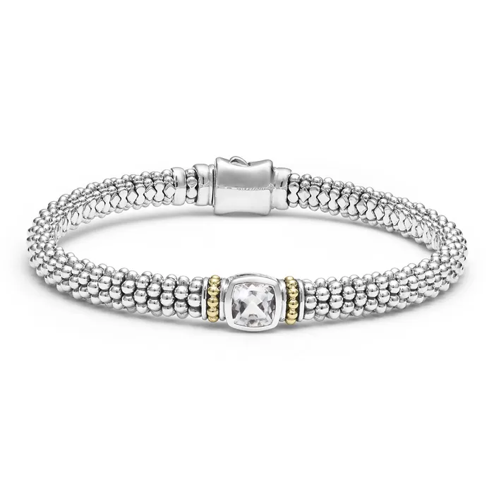 LAGOS Rittenhouse White Topaz Caviar Bracelet 6mm Bracelets