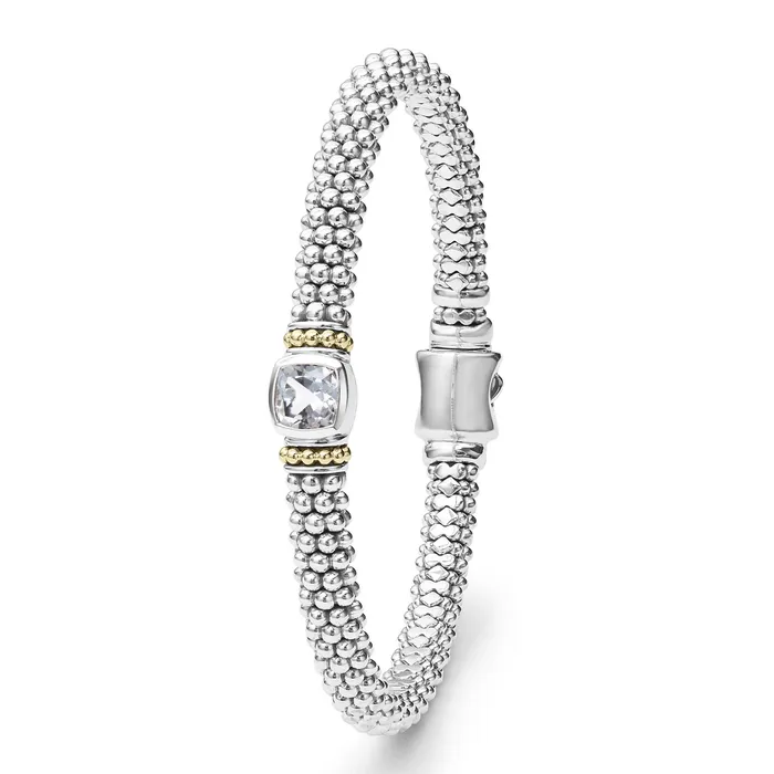 LAGOS Rittenhouse White Topaz Caviar Bracelet 6mm Bracelets