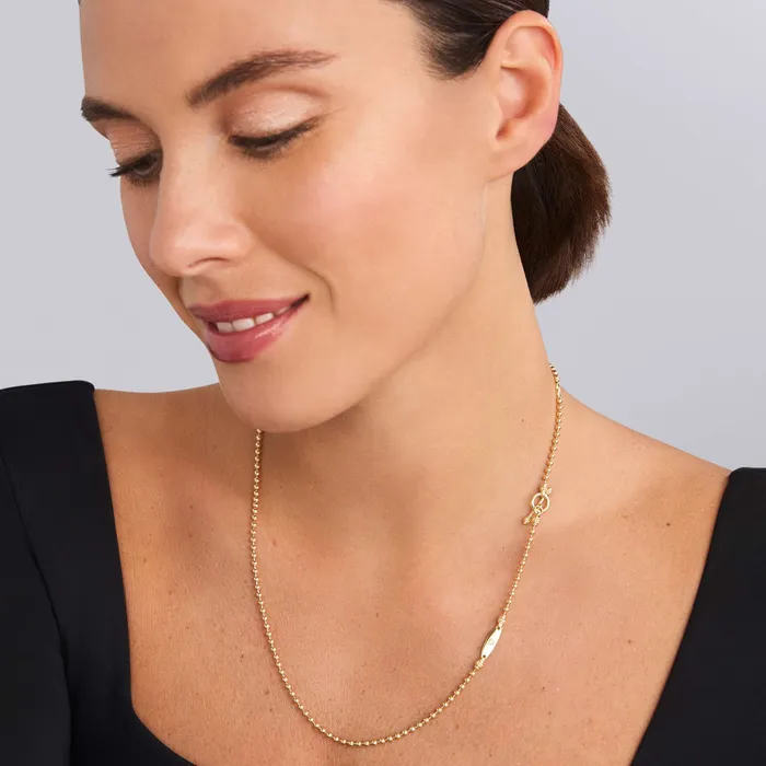 LAGOS Signature Caviar 18K Gold Beaded Toggle Necklace Necklaces