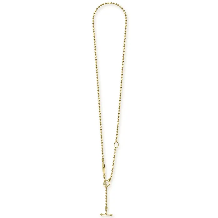 LAGOS Signature Caviar 18K Gold Beaded Toggle Necklace Necklaces