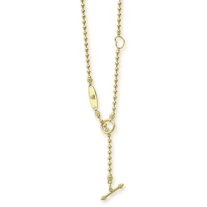 LAGOS Signature Caviar 18K Gold Beaded Toggle Necklace Necklaces